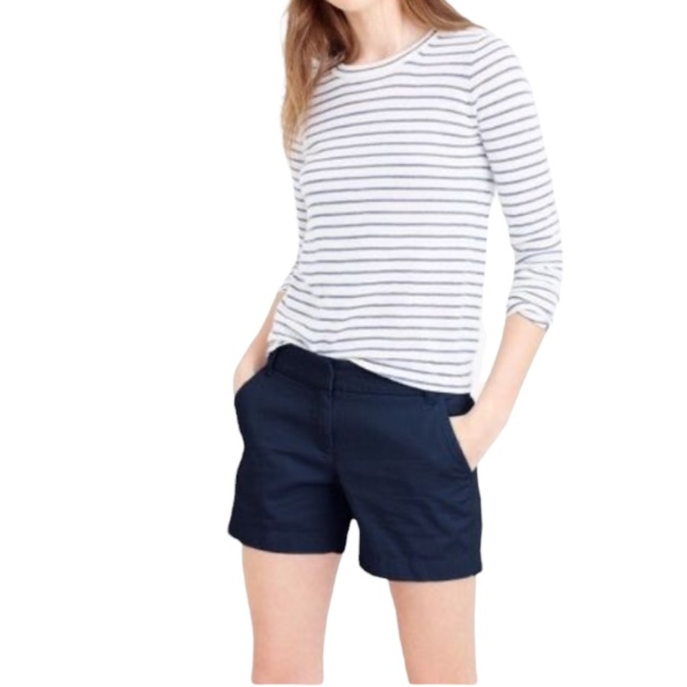 J. Crew 100% Cotton Black Chino Broken-In Short Size 4